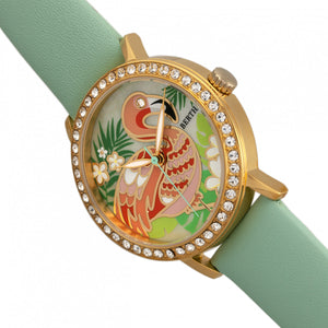 Bertha Luna Mother-Of-Pearl Leather-Band Watch - Mint - BTHBR7704