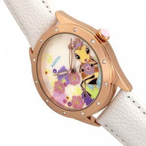 Bertha Ericka MOP Leather-Band Watch - White - BTHBR7206