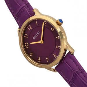 Bertha Abby Swiss Leather-Band Watch - Gold/Fuchsia - BTHBR6806
