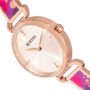 Bertha Katherine Enamel-Designed Bracelet Watch - Purple - BTHBS1305