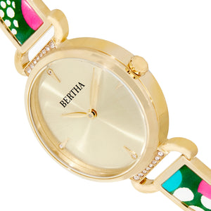 Bertha Katherine Enamel-Designed Bracelet Watch - Green - BTHBS1303