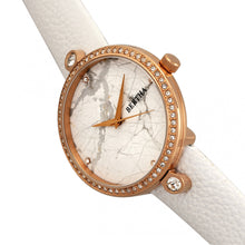 Load image into Gallery viewer, Bertha Frances Marble Dial Leather-Band Watch - White - BTHBR6404
