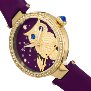 Bertha Rosie Leather-Band Watch - Gold/Purple - BTHBR8804
