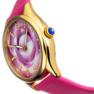Bertha Georgiana Mother-Of-Pearl Leather-Band Watch - Gold/Pink - BTHBS1104