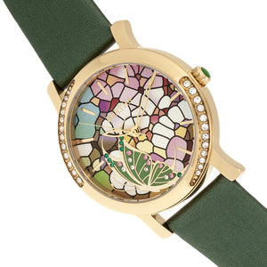 Bertha Vanessa Leather Band Watch - Green - BTHBR8704