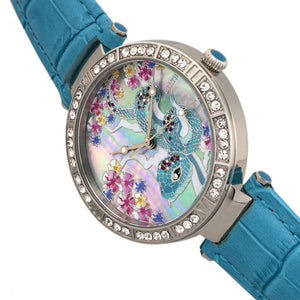 Bertha Mia Mother-Of-Pearl Leather-Band Watch - Blue  - BTHBR7401