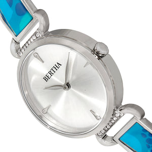 Bertha Katherine Enamel-Designed Bracelet Watch - Blue - BTHBS1302