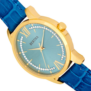 Bertha Prudence Leather-Band Watch - Blue - BTHBS1402