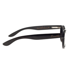 Bertha Carly Buffalo-Horn Polarized Sunglasses - Black/Silver - BRSBR009BS