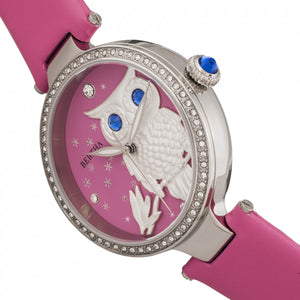 Bertha Rosie Leather-Band Watch - Silver/Pink - BTHBR8802