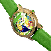 Load image into Gallery viewer, Bertha Gisele MOP Leather-Band Ladies Watch - Gold/Green - BTHBR4403
