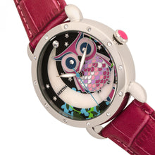 Load image into Gallery viewer, Bertha Ashley MOP Leather-Band Ladies Watch - Silver/Red - BTHBR3001
