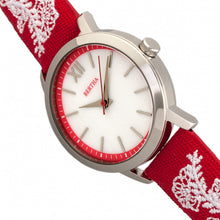 Load image into Gallery viewer, Bertha Penelope MOP Leather-Band Watch - Red  - BTHBR7301

