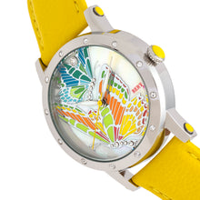 Load image into Gallery viewer, Bertha Isabella MOP Leather-Band Ladies Watch - Silver/Yellow - BTHBR4301
