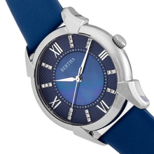 Load image into Gallery viewer, Bertha Ida Mother-of-Pearl Leather-Band Watch - Blue - BTHBS1202
