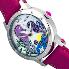 Load image into Gallery viewer, Bertha Morgan MOP Leather-Band Ladies Watch - Silver/Pink - BTHBR4201
