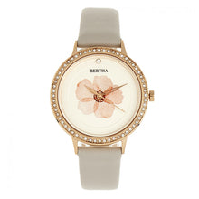 Load image into Gallery viewer, Bertha Delilah Leather-Band Watch - Rose Gold/Grey - BTHBR8605
