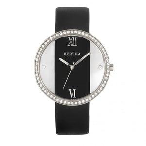 Bertha Ingrid Leather-Band Watch - Black - BTHBR9101