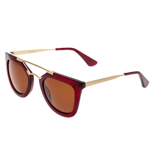 Bertha Ella Polarized Sunglasses - Red/Brown - BRSBR010R