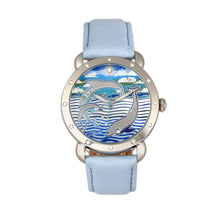 Load image into Gallery viewer, Bertha Estella MOP Leather-Band Ladies Watch - Silver/Powder Blue - BTHBR5102
