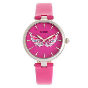 Bertha Micah Leather-Band Watch - Pink - BTHBR9405