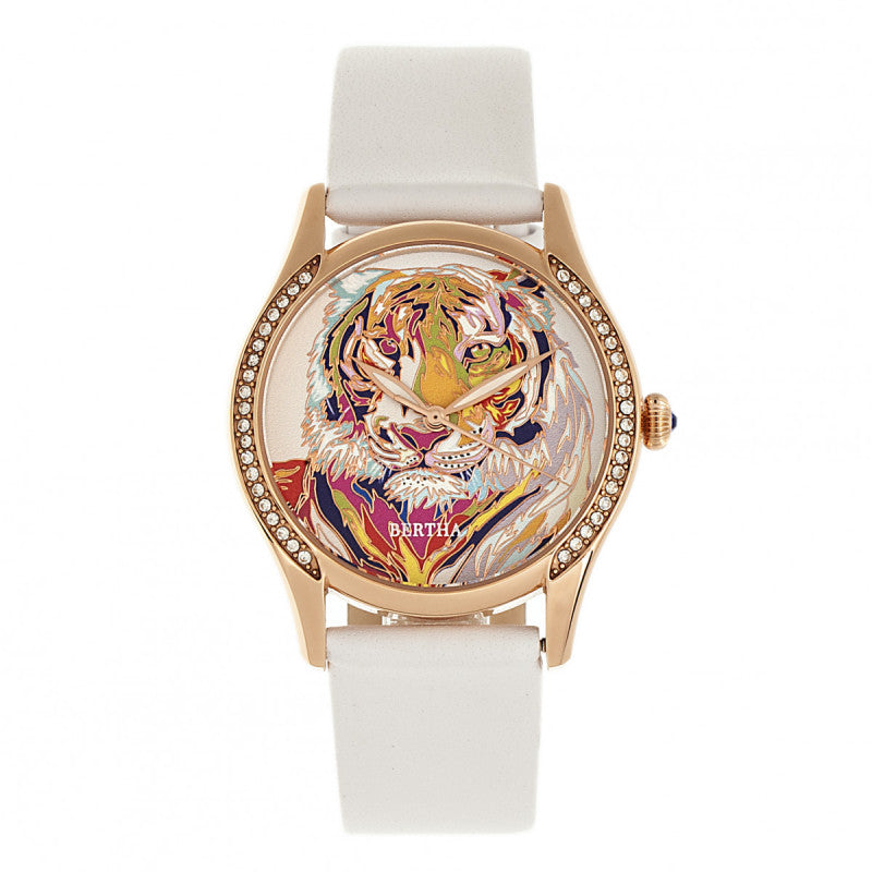 Bertha Annabelle Leather-Band Watch