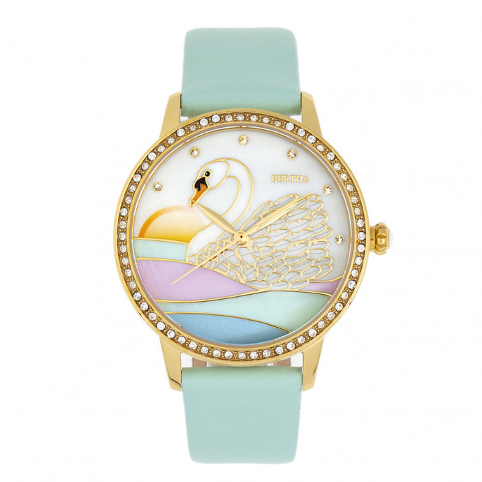 Bertha Grace MOP Leather-Band Watch - BTHBR9003