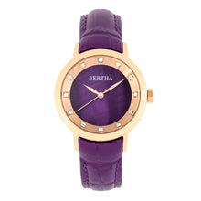 Load image into Gallery viewer, Bertha Cecelia Leather-Band Watch - Purple  - BTHBR7506
