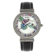 Load image into Gallery viewer, Bertha Emily Mother-Of-Pearl Leather-Band Watch - Silver/Black - BTHBR7804
