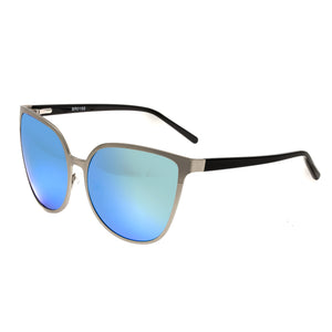 Bertha Ophelia Polarized Sunglasses - Silver/Blue-Green - BRSBR019S