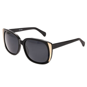 Bertha Natalia Polarized Sunglasses - Black/Black - BRSBR016B