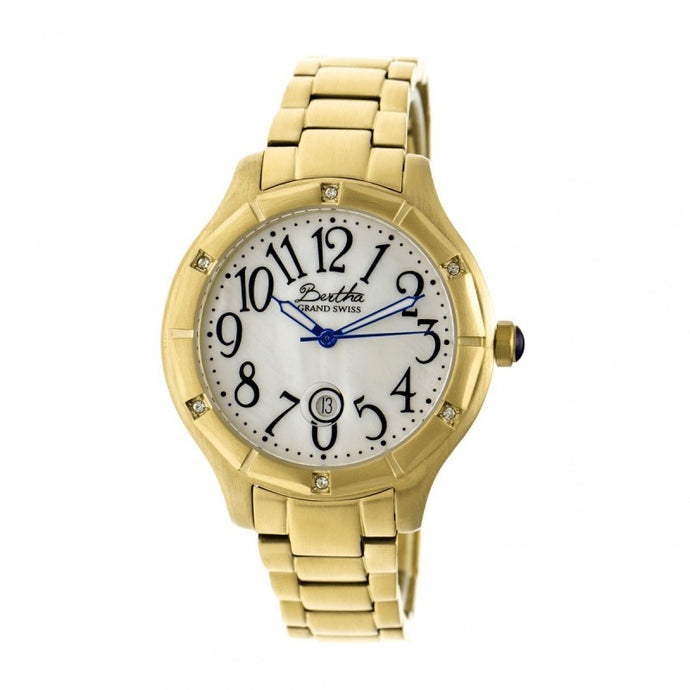 Bertha Jaclyn MOP Ladies Swiss Bracelet Watch - BTHBR4803