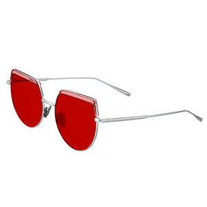 Bertha Callie Polarized Sunglasses - Silver/Red - BRSBR032RD