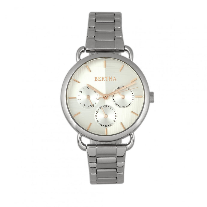 Bertha Gwen Bracelet Watch w/Day/Date - Silver - BTHBR8301