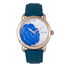 Load image into Gallery viewer, Bertha Daphne MOP Leather-Band Ladies Watch - Blue/White - BTHBR4607
