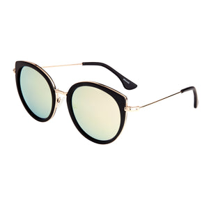 Bertha Reese Polarized Sunglasses - Black/Gold-Green - BRSBR044GD