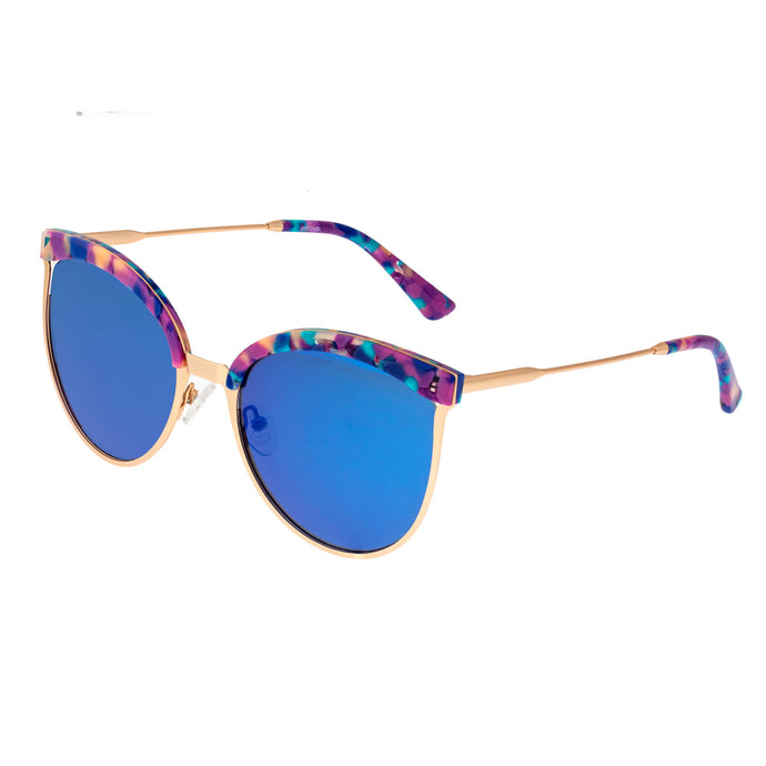 Bertha Hazel Polarized Sunglasses - Rose Gold/Blue - BRSBR024BL