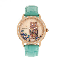 Load image into Gallery viewer, Bertha Madeline MOP Leather-Band Watch - Turquoise - BTHBR7108
