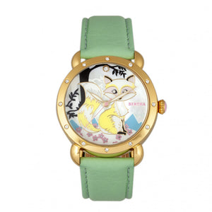 Bertha Vivica MOP Leather-Band Ladies Watch