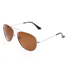 Load image into Gallery viewer, Bertha Brooke Polarized Sunglasses - Silver/Brown - BRSBR018S

