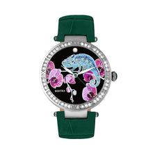 Load image into Gallery viewer, Bertha Camilla Mother-Of-Pearl Leather-Band Watch - Teal - BTHBR6204
