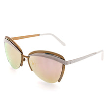 Load image into Gallery viewer, Bertha Aubree Polarized Sunglasses - White/Rose Gold - BRSBR017W
