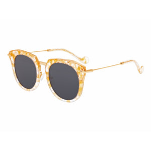 Bertha Aaliyah Polarized Sunglasses - Peach Tortoise/Black - BRSBR023BK
