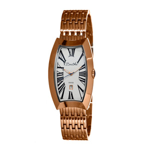 Bertha Laura Ladies Swiss Bracelet Watch w/Date - Rose Gold/White - BTHBR3205
