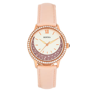 Bertha Dolly Leather-Band Watch - Light Pink - BTHBS1006