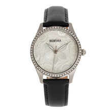 Load image into Gallery viewer, Bertha Dixie Floral Engraved Leather-Band Watch - Black - BTHBR9901
