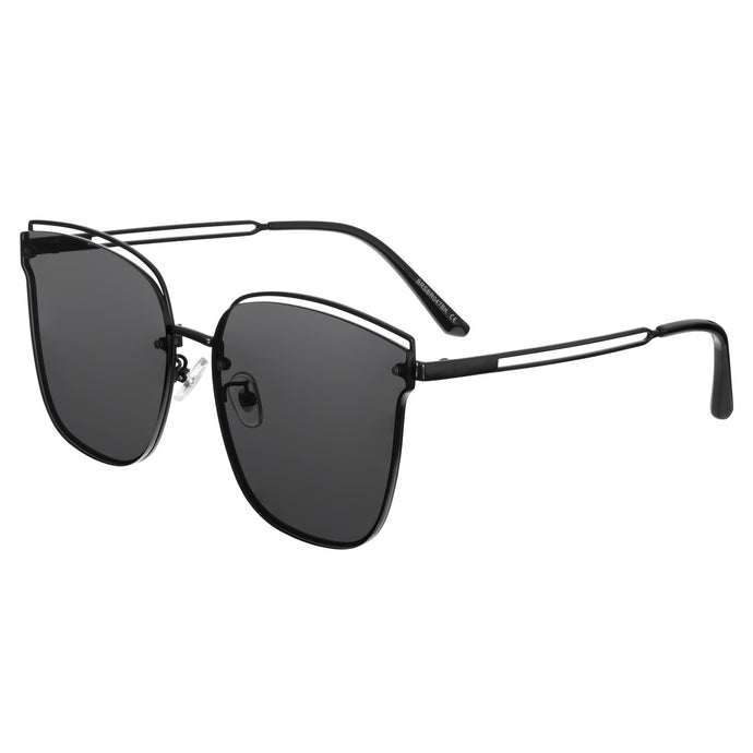 Bertha Noe Sunglasses - Black/Black - BRSBR047BK