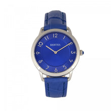 Load image into Gallery viewer, Bertha Abby Swiss Leather-Band Watch - Silver/Blue - BTHBR6805
