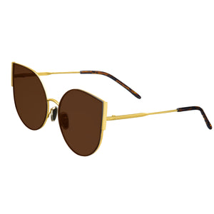 Bertha Logan Polarized Sunglasses - Gold/Brown - BRSBR036GD