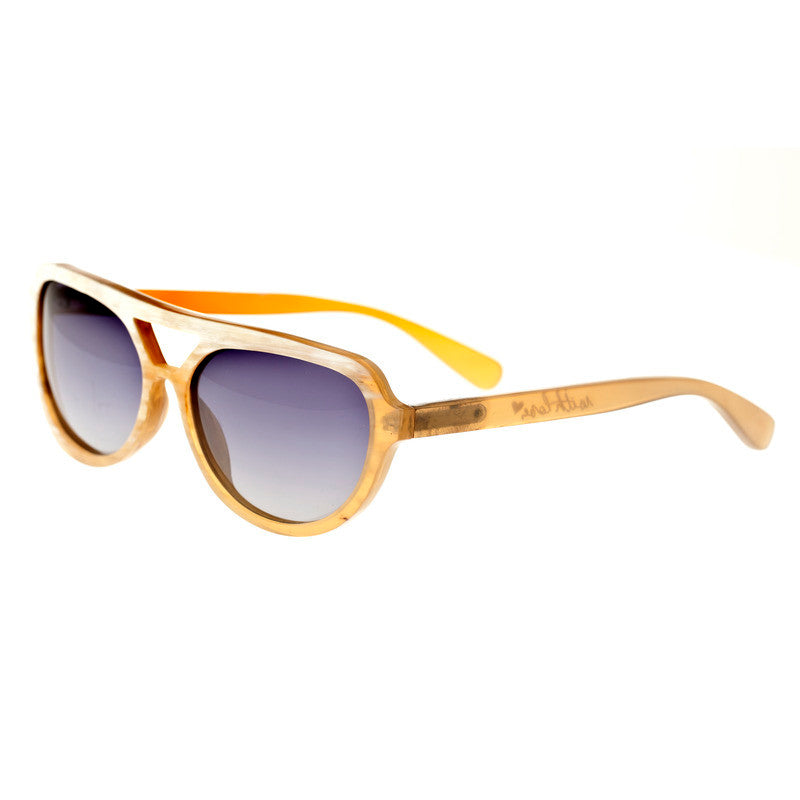 Bertha Brittany Buffalo-Horn Polarized Sunglasses